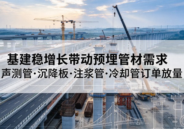 类乌齐基建稳增长带动预埋监测管材需求，声测管、沉降板、注浆管订单持续放量